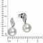 Ohrringe Gold 585 mit 2 weißen Perlen 8,5-9mm und 24 Brillanten zus. 0,10ct. - 2