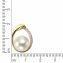 Anhänger Gold 585 mit weißer Perle 10,5-11mm + 9x Brillant zus. 0,045ct. - 2