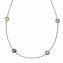 Halskette 925 Silber rhodiniert mit Zirkonia bunt - 2
