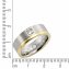 Ring Edelstahl zweifarbig glanz/mattiert mit weißem Zirkonia - 2