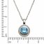 Anhänger mit Kette 925/- Silber Zirkonia & sy. Blautopas - 2