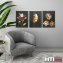 Wandbilder 3er-Set Schwarz Gold - 2
