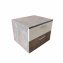 Nachtschrank 2er Set Beton Weiß Nina - 2