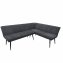 Eckbank 195 x 154 cm Anthrazit Mesilla kurzer Schenkel rechts - 2