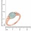 Ring Silber 925 rosé-vergoldet mit echtem Paraiba Chalcedon 10x8mm - 2
