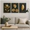 Wandbilder 3er-Set Schwarz Gold - 2