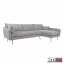 Ecksofa Antonius Webstoff Grau rechts - 2