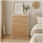 Kommode mit 5 grifflosen Schubladen Thekla Weiß-Artisaneiche - 2