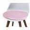 Esszimmerstuhl Weiß mit Kunstledersitz Atlanta Rosa mit Ornament - 2