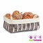 Brotkorb rechteckig Stoff/Metall - 2