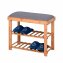 Sitzbank mit Schuhregal Anea Holz Natur-Grau - 2