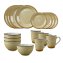 16-teiliges Tafelservice aus Keramik Beige - 2