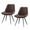 Esszimmerstuhl Astrid 2er-Set Kunstleder Braun - 2