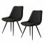 Esszimmerstuhl Astrid 2er-Set Kunstleder Schwarz - 2