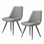 Esszimmerstuhl Astrid 2er-Set Kunstleder Grau - 2