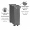 Wäschesammler Mod. Corno Prime Schwarz/Weiß, Wäschekorb, 43 l, mit Deckel - 2
