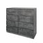 Moderne Kommode mit 8 grifflosen Schubladen Beton - 2
