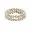 Armband Süßwasserzuchtperlen weiß 8mm zweireihig - 2