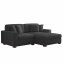 Couch mit Ottomane Rechts Xenia Anthrazit - 2