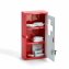 Medizinschrank verschließbar, rot Metall/Glas - 2