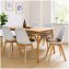 Design-Stühle mit Kunststoffschale Samt-Sitzkissen Skandinavischer Look für Esszimmer und Küche - 2