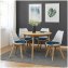 Design-Stühle mit Kunststoffschale und Samt-Sitzki Skandinavischer Look für Esszimmer und Küche - 2