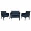 4-teiliges Polyrattan Lounge-Set mit Tisch und Gla Gartenmöbel Set Zita - 2