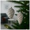 Christbaumschmuck in Zapfenform Weiß Glitzer - 2