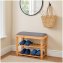 Sitzbank mit Schuhregal Anea Holz Natur-Grau - 2