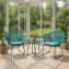Modernes Terrassenmöbel Set mit 2 Sesseln und Tisch - 2