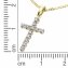 Halskette Gold 585 Kreuz mit 12x Diamant zus. 0,12ct. - 2