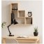 Modernes Wandregal Sonomafarben Stufenform Regal 61 x 56 x 17 cm - 2