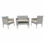 4-teiliges Polyrattan Lounge-Set mit Tisch Gartenmöbel Set Zita Grau - 2