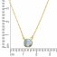 Halskette 375/- Gelbgold Blautopas (beh) - 2