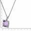 Halskette Gold 585 mit 4 natürlichen Brillanten zus. 0,04ct. und echtem Amethyst - 2