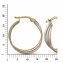 Ohrringe Gold 585 dreifarbig 20mm Durchmesser - 2
