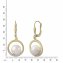 Ohrringe Gold 375 Perle weiß 8-8,5mm Zirkonia weiß - 2