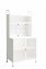 Küchenschrank mit Stauraum und Arbeitsfläche Metall Weiß - 2
