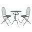 Bistro Sitzgruppe Ivo Metall Tisch mit 2 Stühlen Balkon Set Gartenmöbel - 2