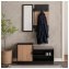 Garderobe Dana mit Schuhbank Schwarz - 2