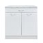 Küchenunterschrank Jenna Country Weiß 80 cm mit Schublade - 2