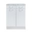 Küchenunterschrank Jenna Country Weiß 60 cm mit 2 Schubladen - 2