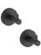 Wandhaken Uno Mod. Bosio Black matt, 2er Set, Edelstahl rostfrei - 2