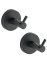 Wandhaken Duo Mod. Bosio Black matt, 2er Set, Edelstahl rostfrei - 2