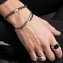 Armband 925/- Sterling Silber oxidiert Wellen 21cm - 2