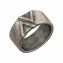 Ring 925/- Sterling Silber matt oxidiert Dreieck - 2