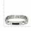 Armband Edelstahl matt glanz zweifarbig mit schwarzem Stahlseil - 2