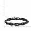 Armband Edelstahl matt glanz schwarz 23,5cm lang - 2