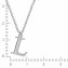 Halskette Silber 925 mit 1x Diamant 0,008ct. Buchstabe L - 2