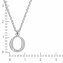 Halskette Silber 925 mit 1x Diamant 0,008ct. Buchstabe O - 2